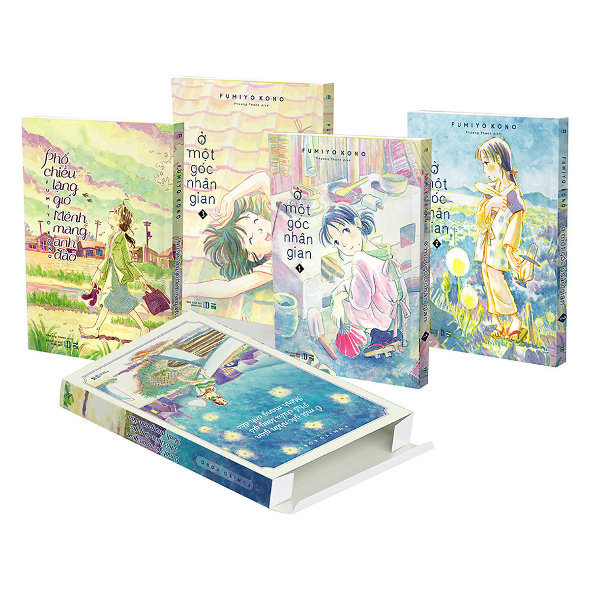 Ở Một Góc Nhân Gian Tập 1;2;3 + Phố Chiều Lặng Gió Mênh Mang Anh Đào (Boxset Manga 4 Tập)