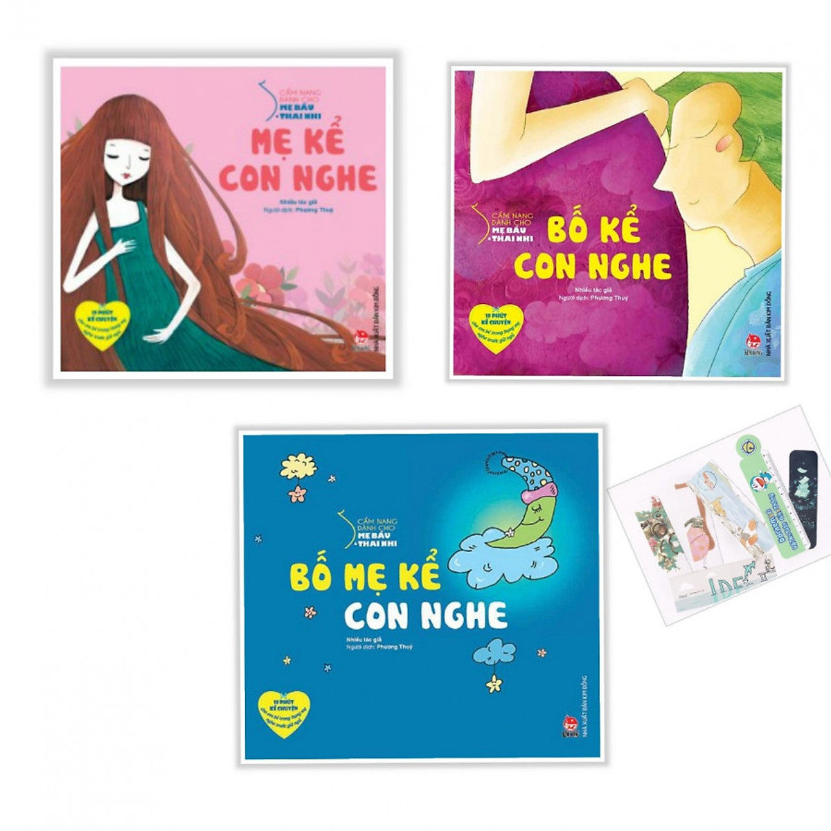 Combo 3 Cuốn Cẩm Nang Dành Cho Mẹ Bầu Và Thai Nhi : Bố Mẹ Kể Con Nghe + Mẹ Kể Con Nghe + Bố Kể Con Nghe