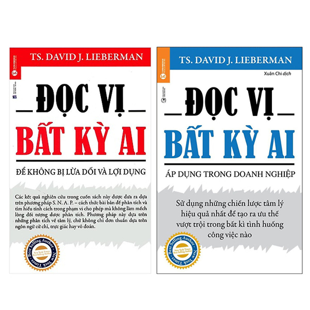 Combo Đọc Vị Bất Kỳ Ai - Để Không Bị Lừa Dối Và Lợi Dụng + Đọc Vị Bất Kỳ Ai - Áp Dụng Trong Doanh Nghiệp